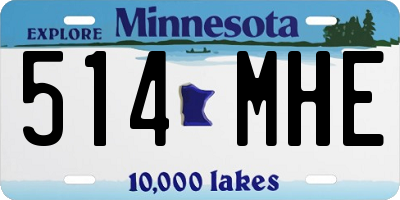 MN license plate 514MHE