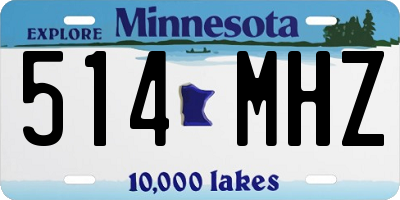 MN license plate 514MHZ
