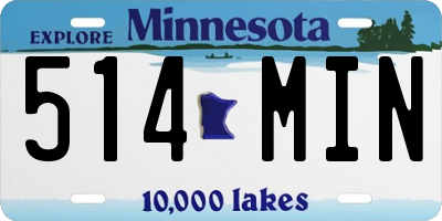 MN license plate 514MIN