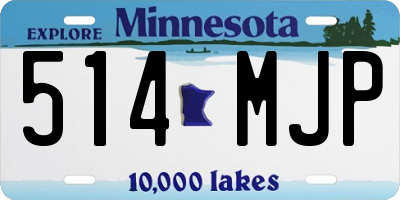 MN license plate 514MJP