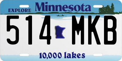 MN license plate 514MKB