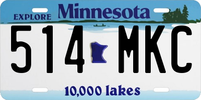 MN license plate 514MKC