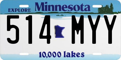 MN license plate 514MYY