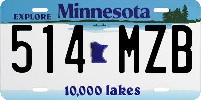 MN license plate 514MZB