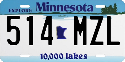 MN license plate 514MZL