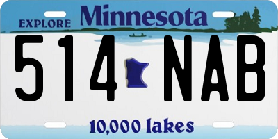 MN license plate 514NAB