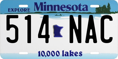 MN license plate 514NAC