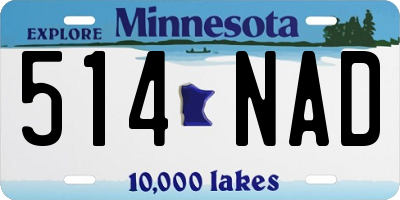 MN license plate 514NAD