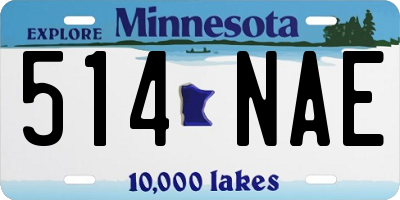 MN license plate 514NAE