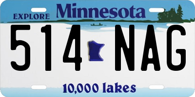 MN license plate 514NAG