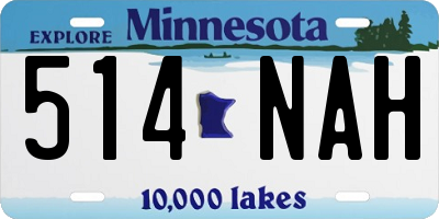 MN license plate 514NAH