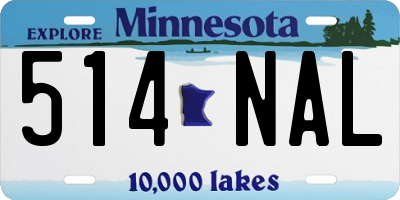 MN license plate 514NAL