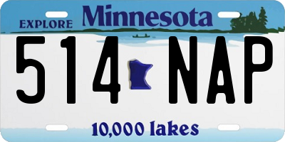 MN license plate 514NAP