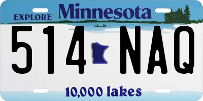 MN license plate 514NAQ