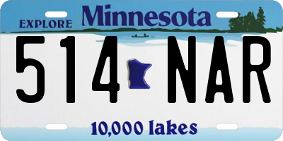 MN license plate 514NAR