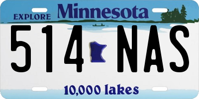 MN license plate 514NAS