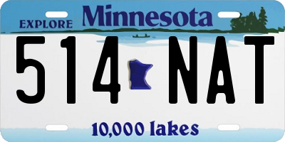 MN license plate 514NAT