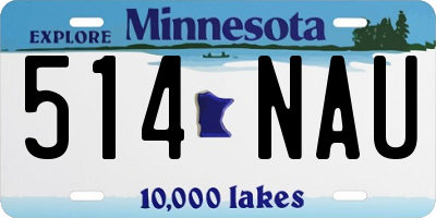 MN license plate 514NAU