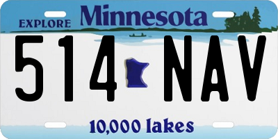 MN license plate 514NAV