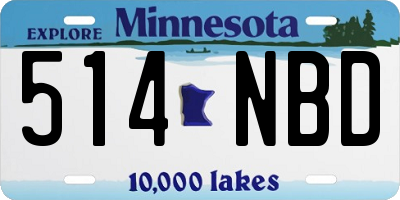 MN license plate 514NBD