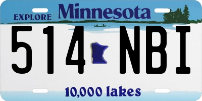 MN license plate 514NBI