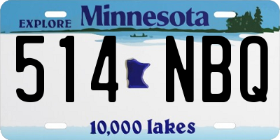 MN license plate 514NBQ