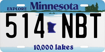 MN license plate 514NBT