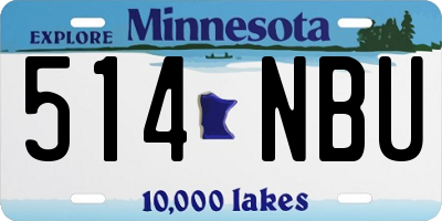 MN license plate 514NBU