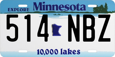 MN license plate 514NBZ