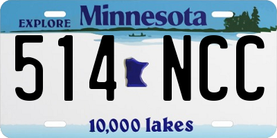 MN license plate 514NCC