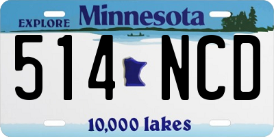 MN license plate 514NCD