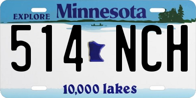 MN license plate 514NCH