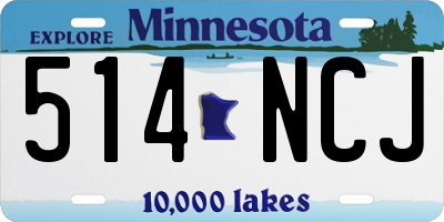 MN license plate 514NCJ