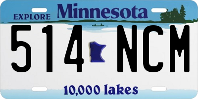 MN license plate 514NCM