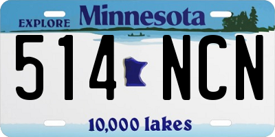MN license plate 514NCN