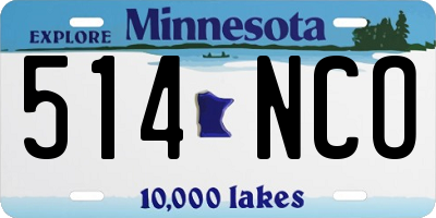 MN license plate 514NCO
