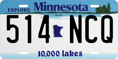 MN license plate 514NCQ