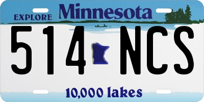 MN license plate 514NCS
