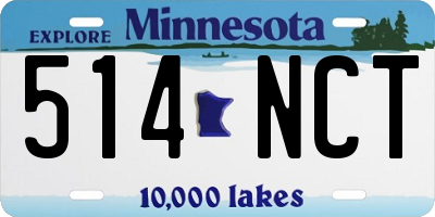 MN license plate 514NCT
