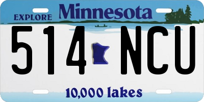MN license plate 514NCU