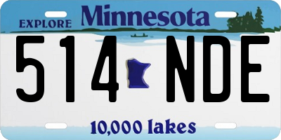 MN license plate 514NDE