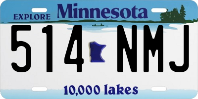 MN license plate 514NMJ