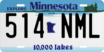 MN license plate 514NML