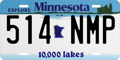 MN license plate 514NMP