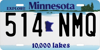 MN license plate 514NMQ