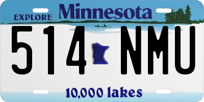 MN license plate 514NMU