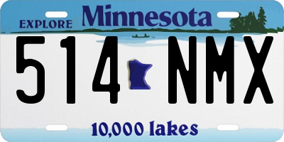 MN license plate 514NMX