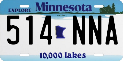 MN license plate 514NNA
