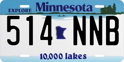 MN license plate 514NNB