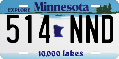 MN license plate 514NND